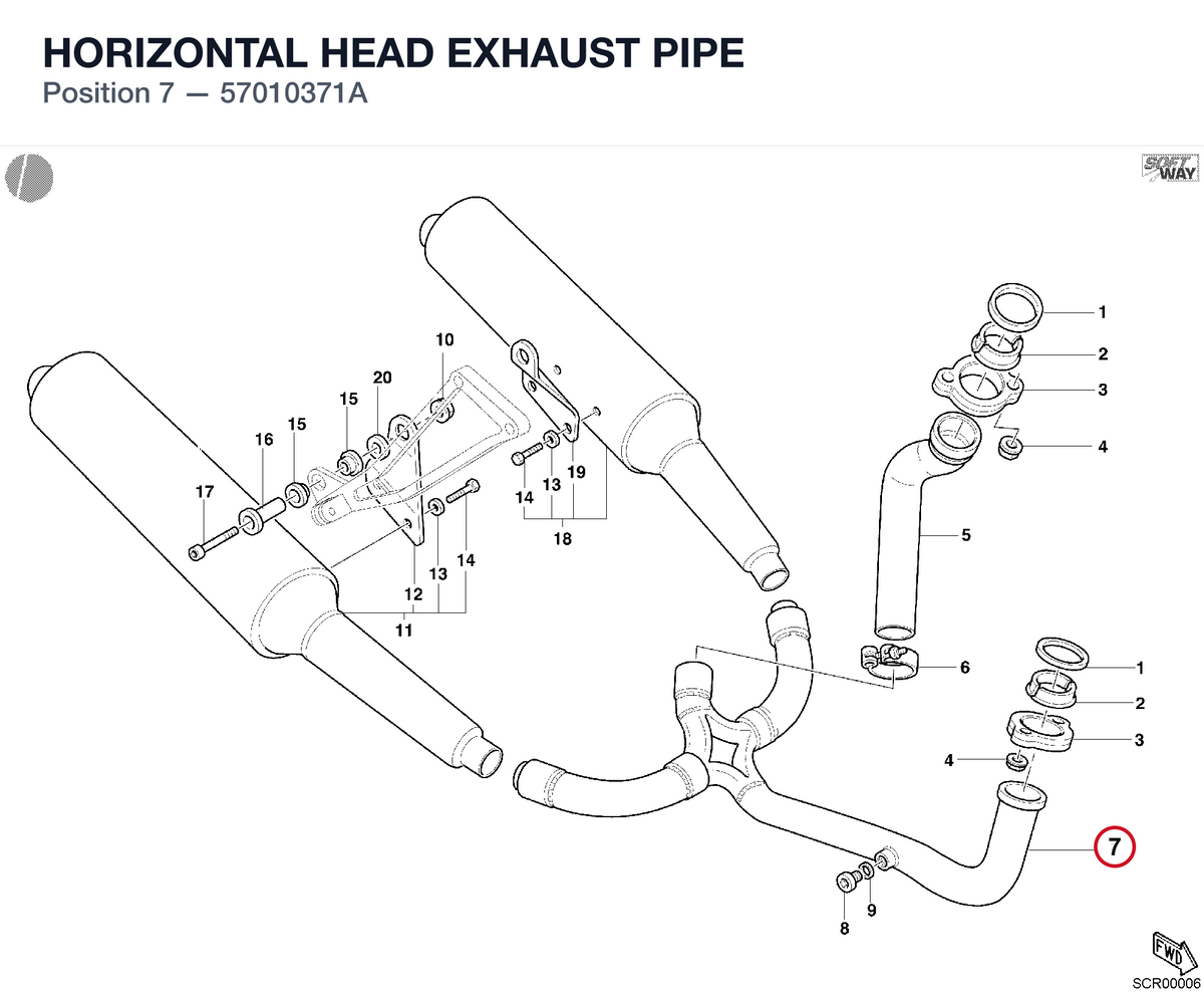 HORIZONTAL HEAD EXHAUST PIPE