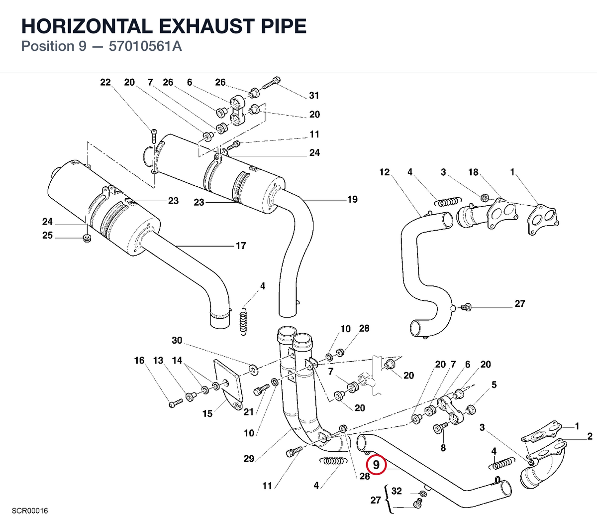 HORIZONTAL EXHAUST PIPE
