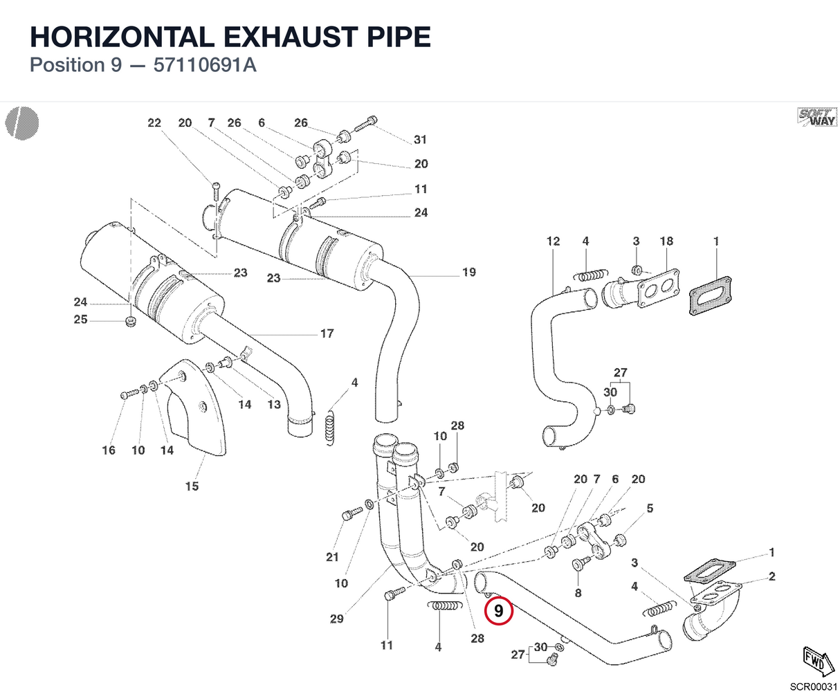 HORIZONTAL EXHAUST PIPE