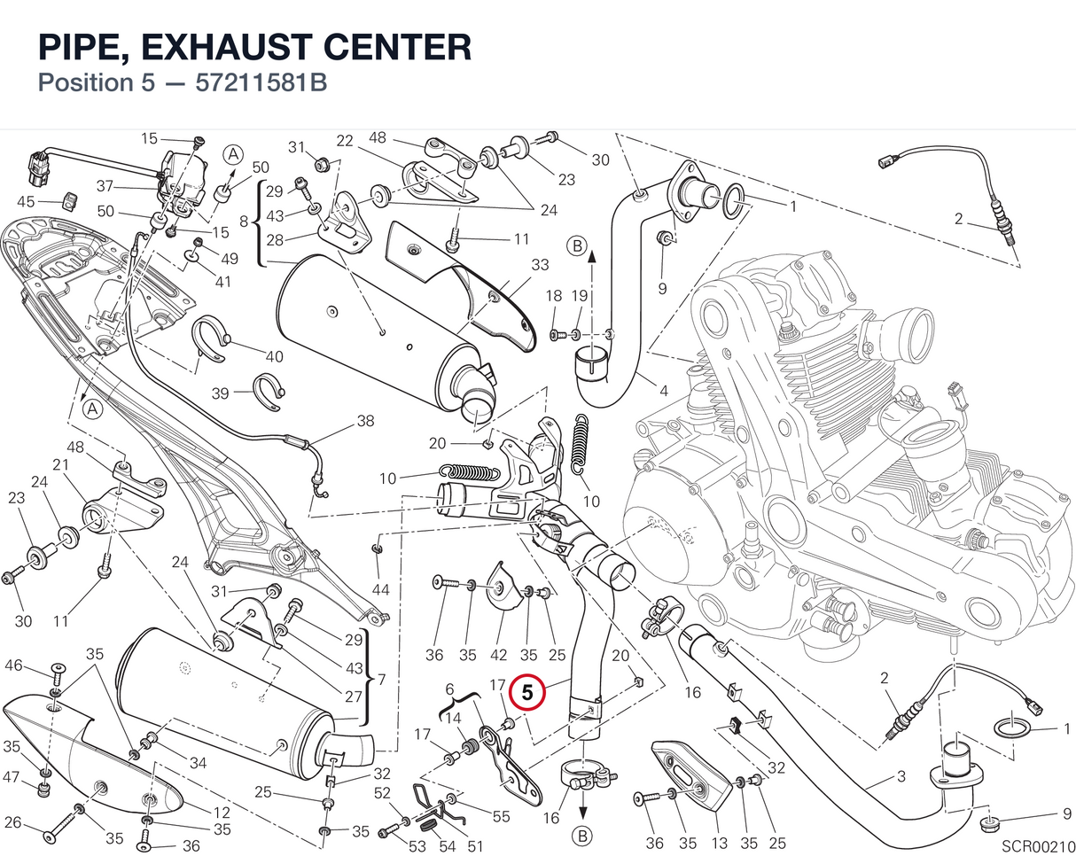 PIPE, EXHAUST CENTER