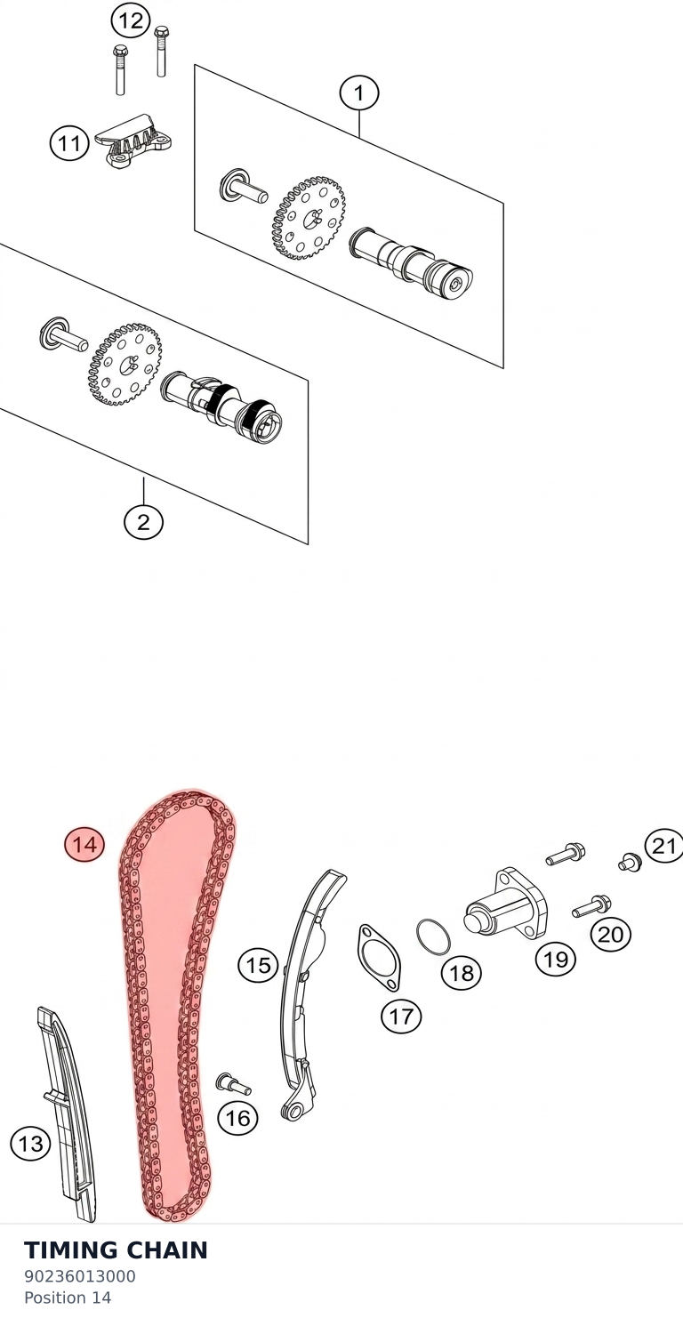 Diagram preview: TIMING CHAIN (90236013000)