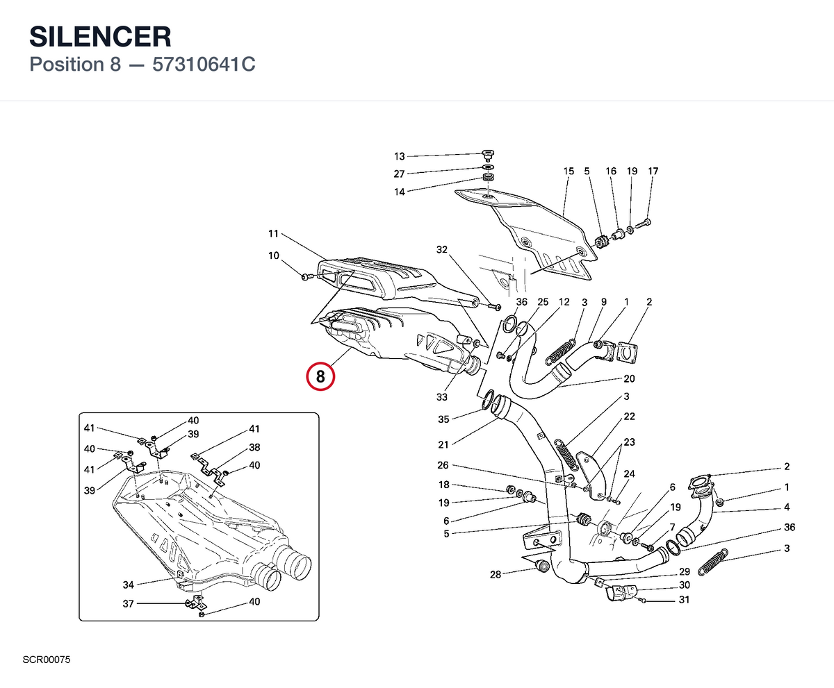 SILENCER 57310641C diagram position