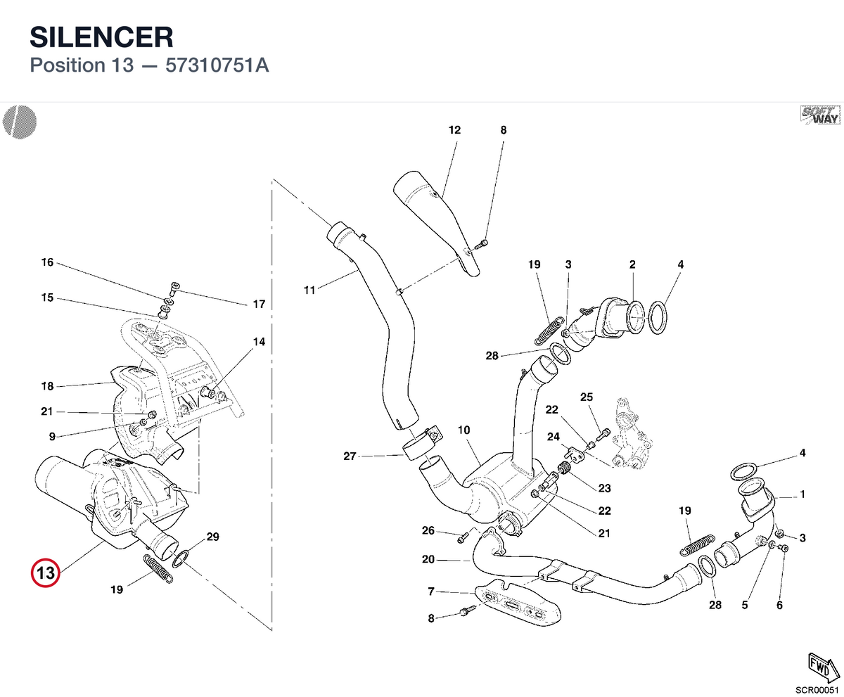SILENCER 57310751A diagram position