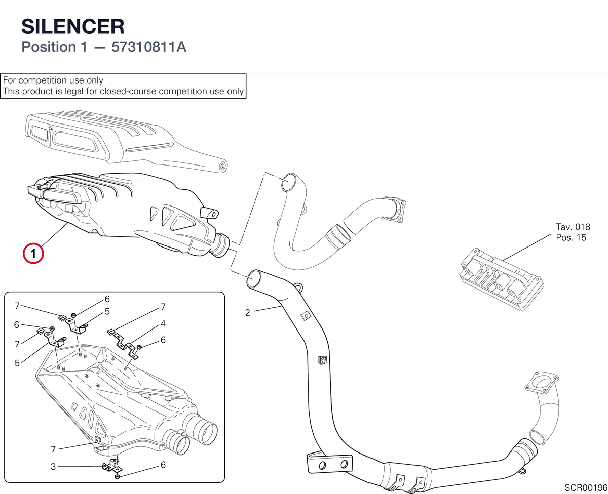 SILENCER 57310811A diagram position