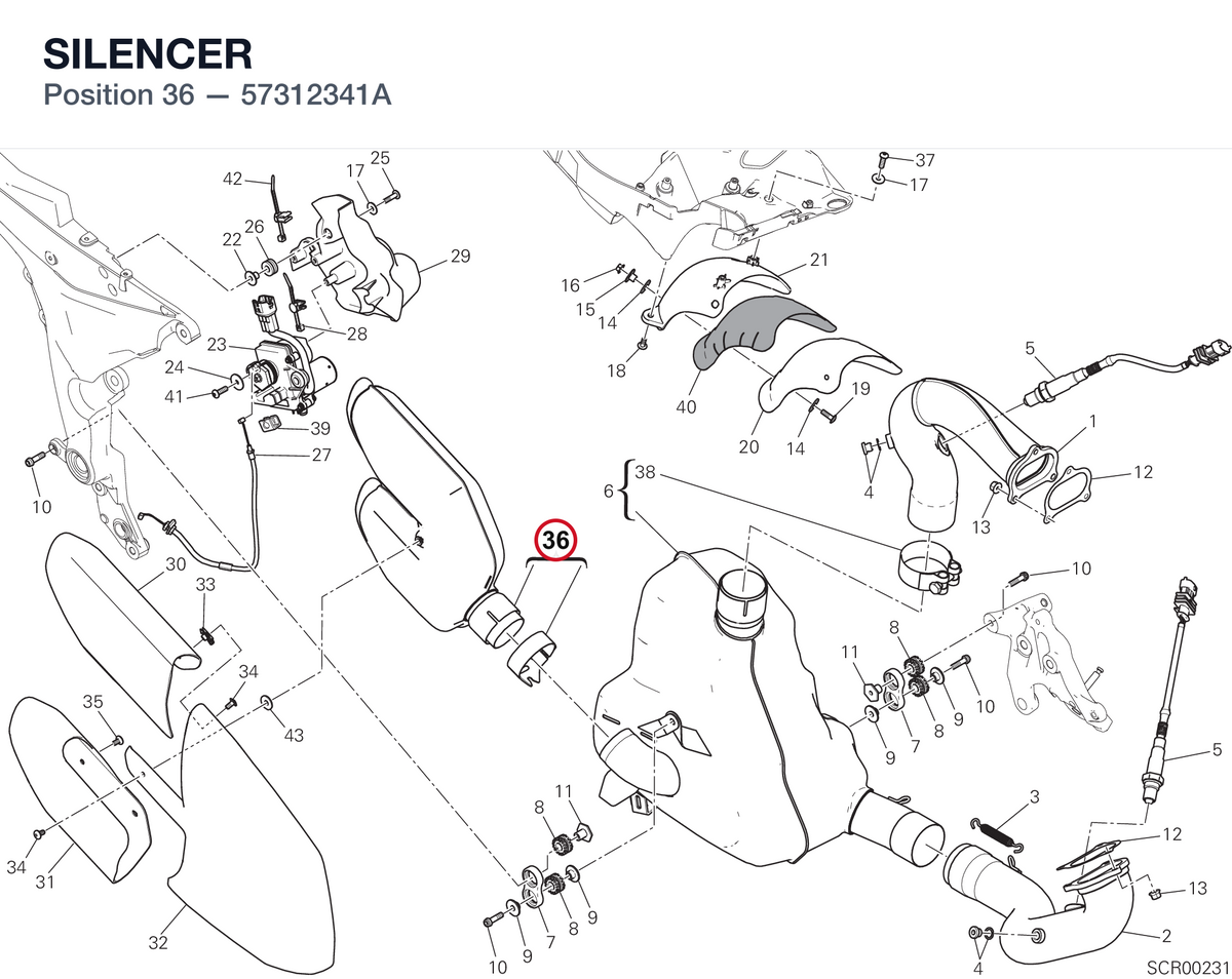 SILENCER 57312341A diagram position