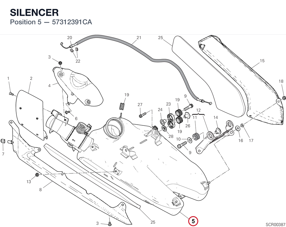 SILENCER 57312391CA diagram position