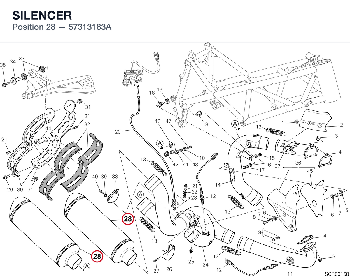 SILENCER 57313183A diagram position