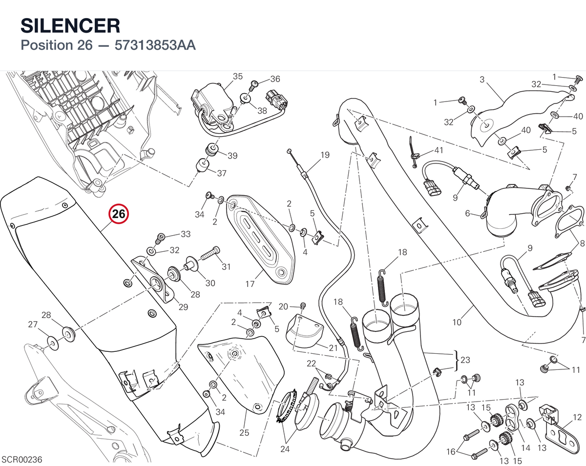 SILENCER 57313853AA diagram position