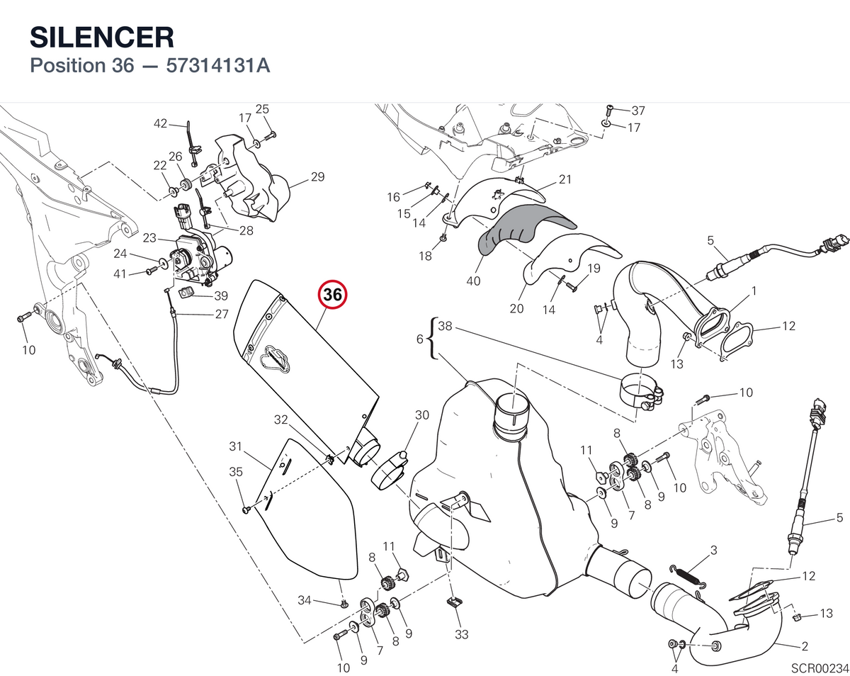 SILENCER 57314131A diagram position