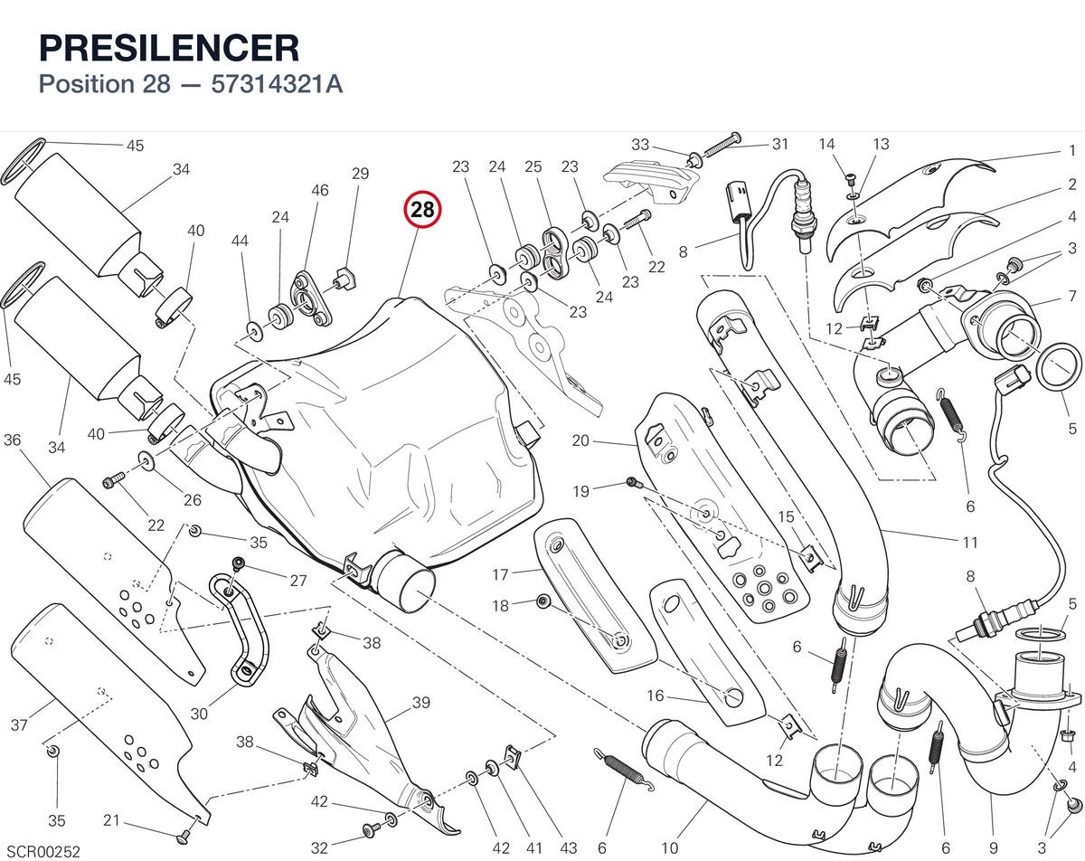 PRESILENCER 57314321A diagram position