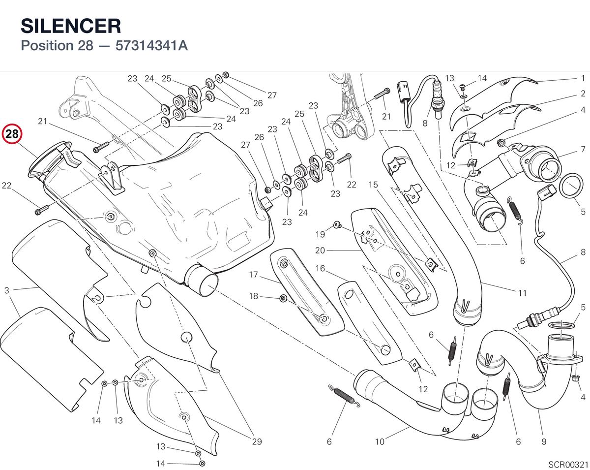 SILENCER 57314341A diagram position