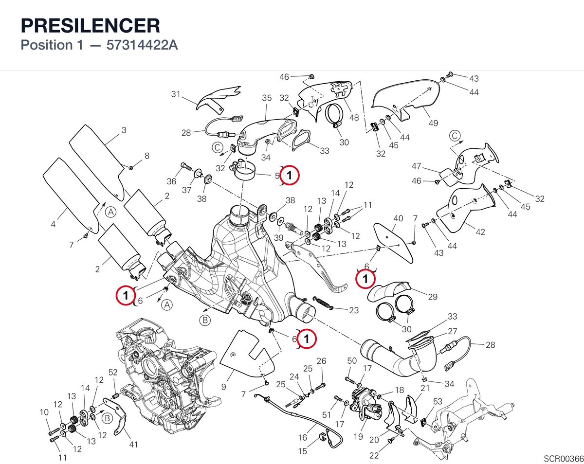 PRESILENCER 57314422A diagram position