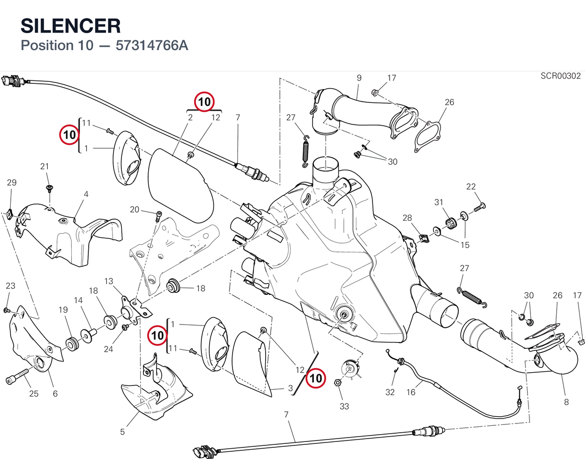 SILENCER 57314766A diagram position
