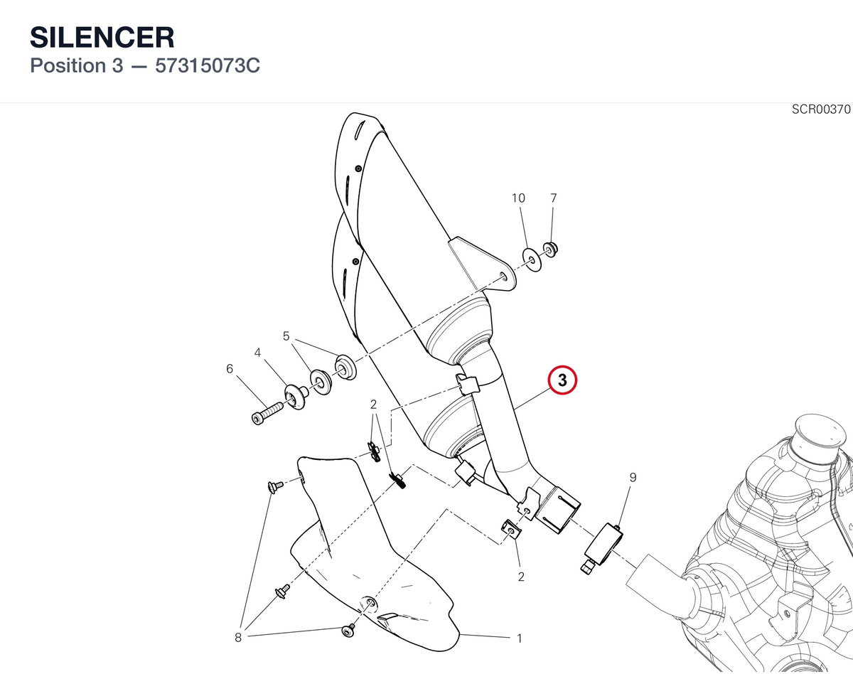 SILENCER 57315073C diagram position