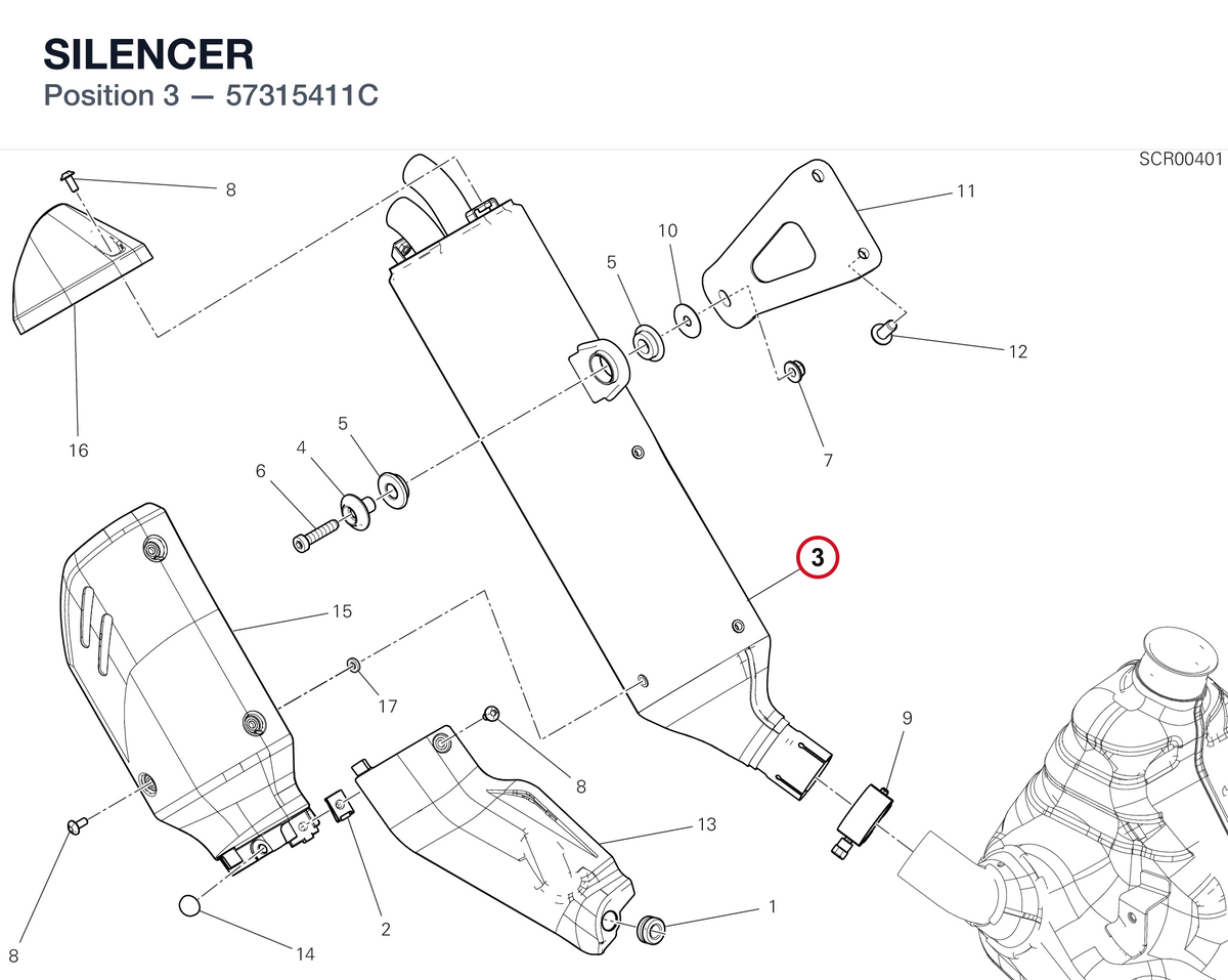 SILENCER 57315411C diagram position