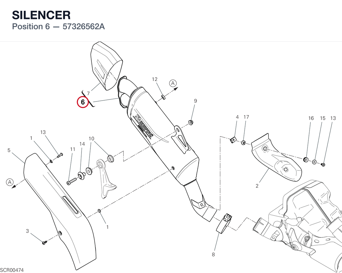 SILENCER 57326562A diagram position