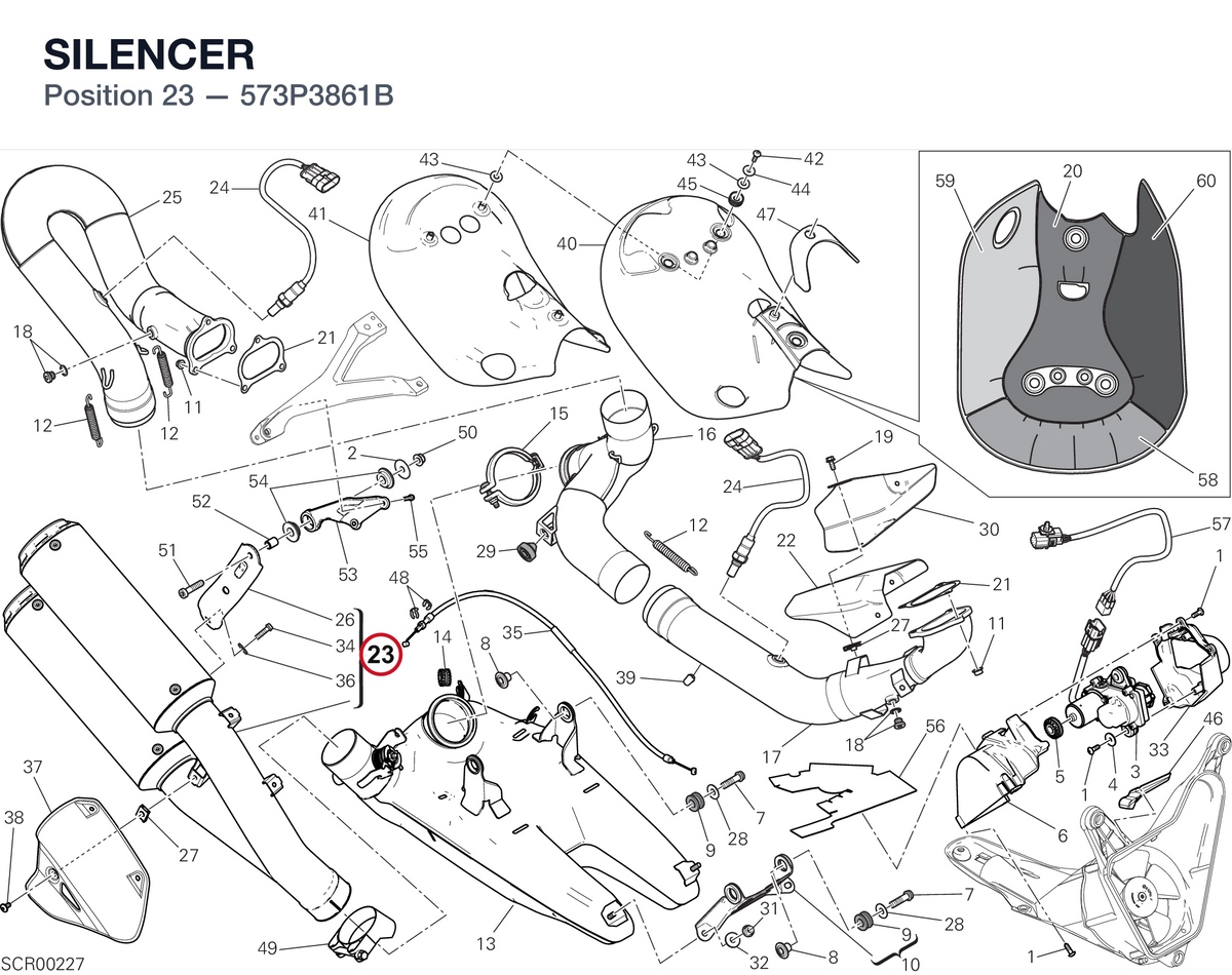 SILENCER 573P3861B diagram position