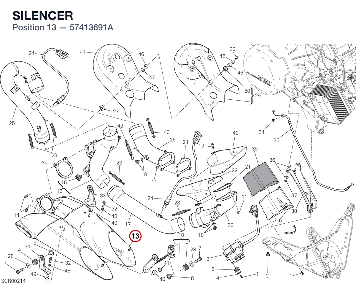 SILENCER 57413691A diagram position