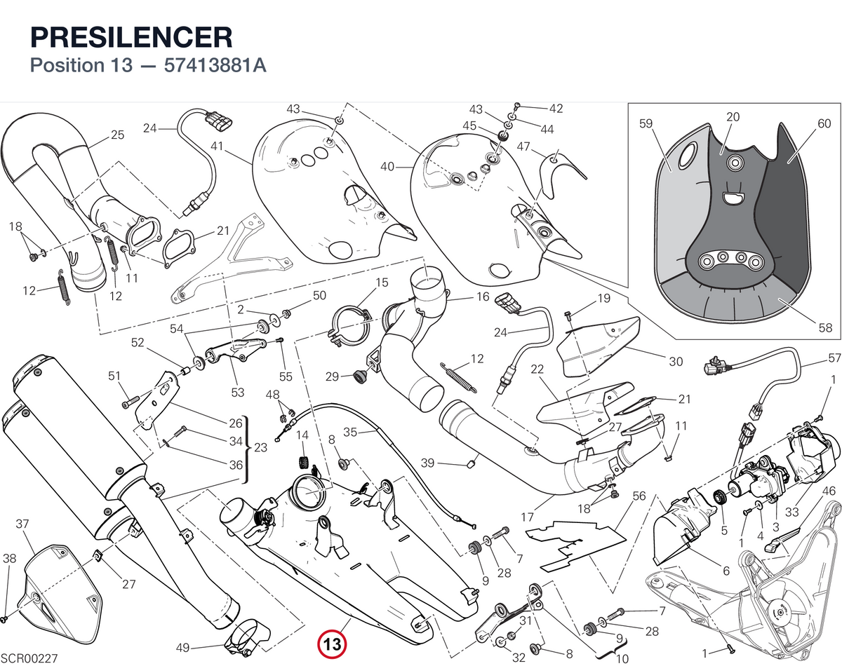 PRESILENCER 57413881A diagram position
