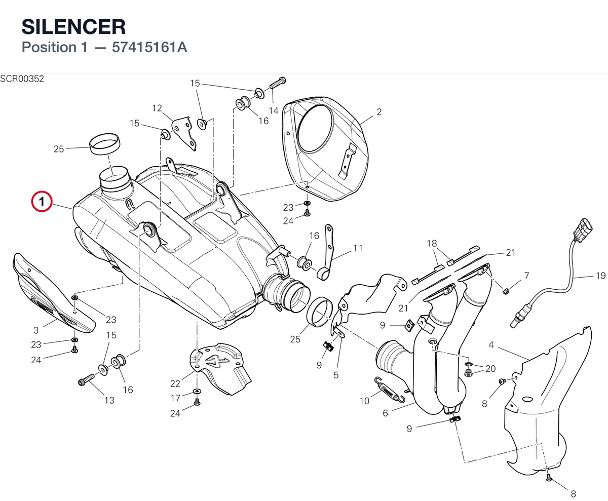SILENCER 57415161A diagram position