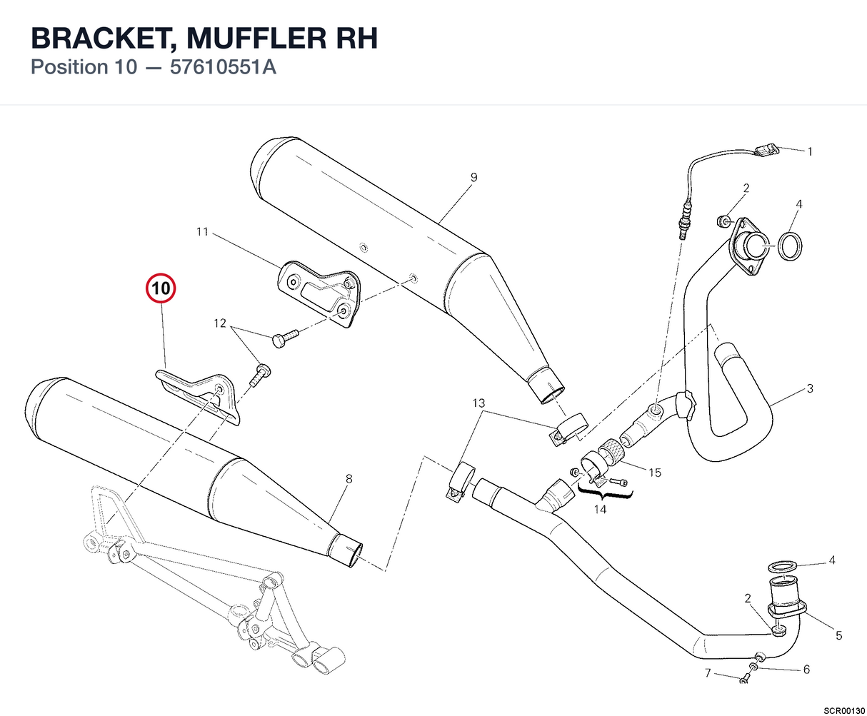 BRACKET, MUFFLER RH