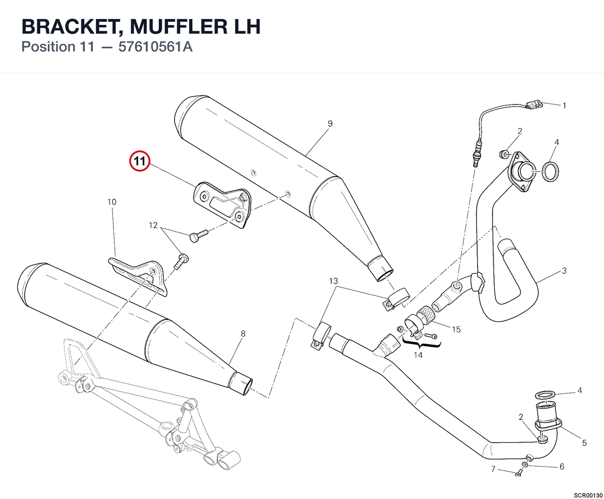 BRACKET, MUFFLER LH