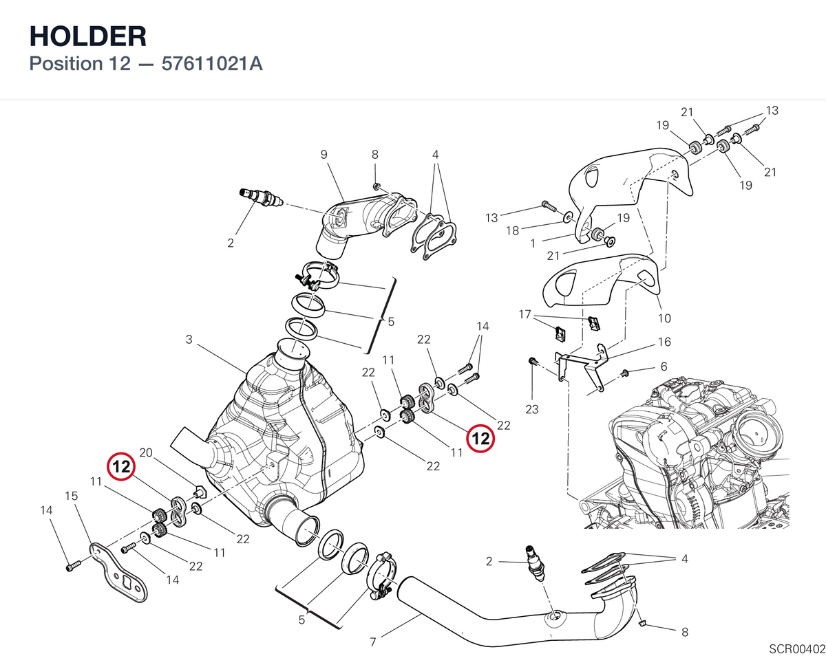 HOLDER 57611021A diagram position