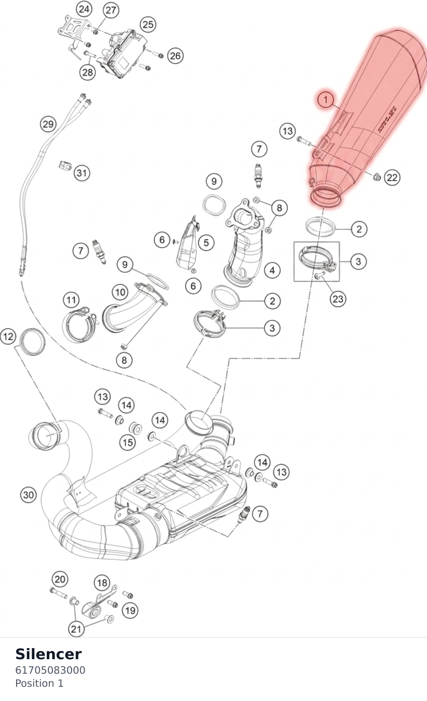 Diagram preview: Silencer (61705083000)