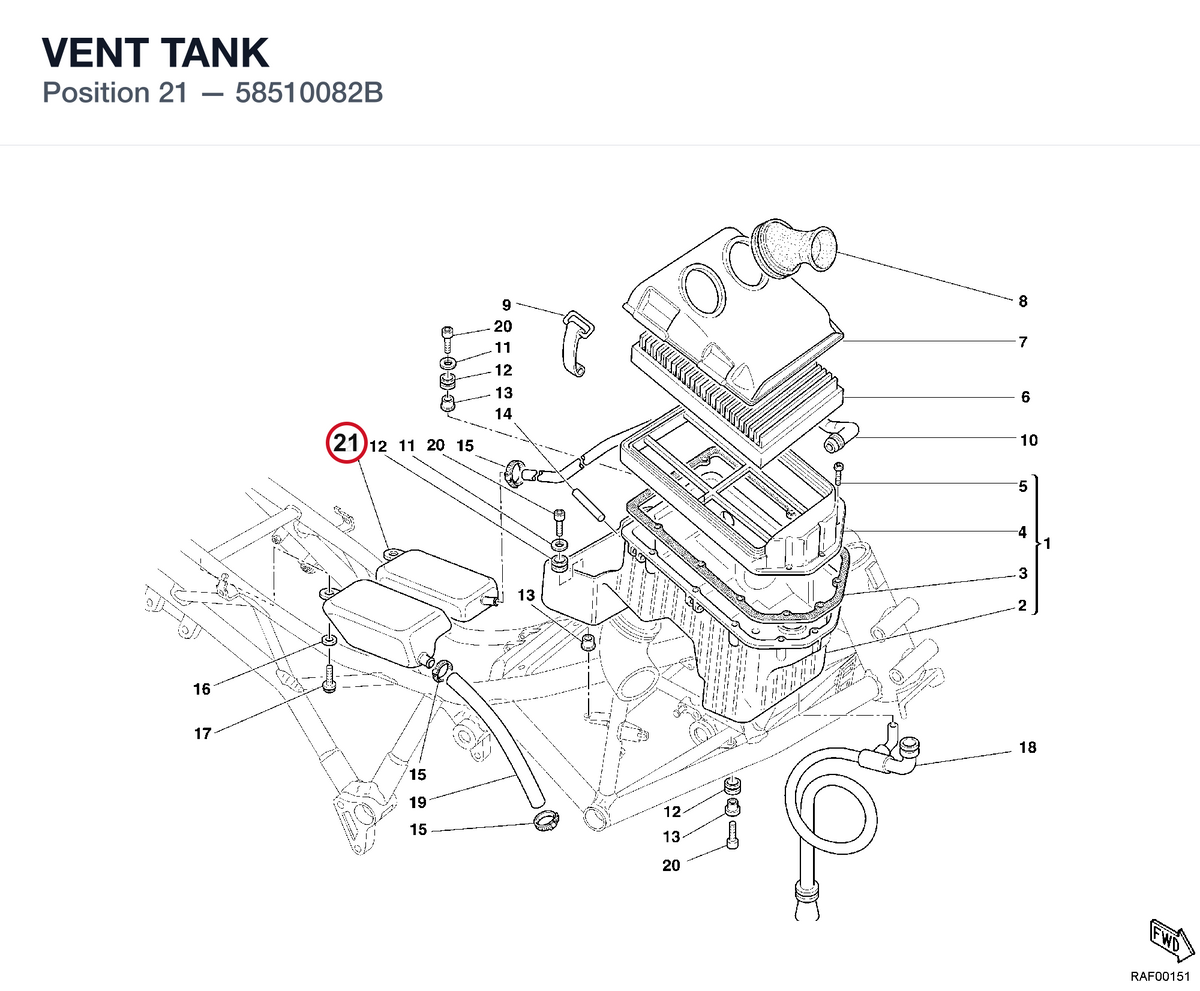 VENT TANK 58510082B diagram position