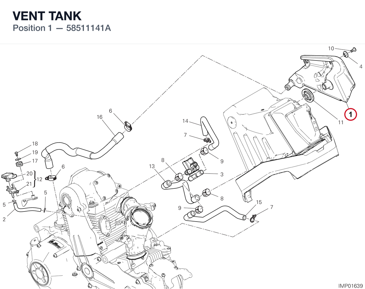 VENT TANK 58511141A diagram position