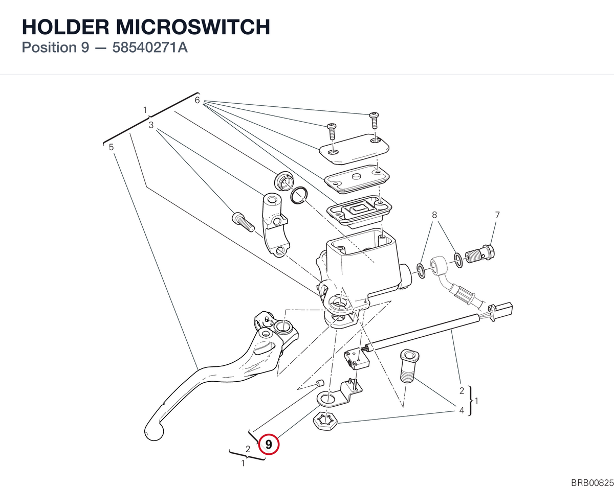 HOLDER MICROSWITCH 58540271A diagram position