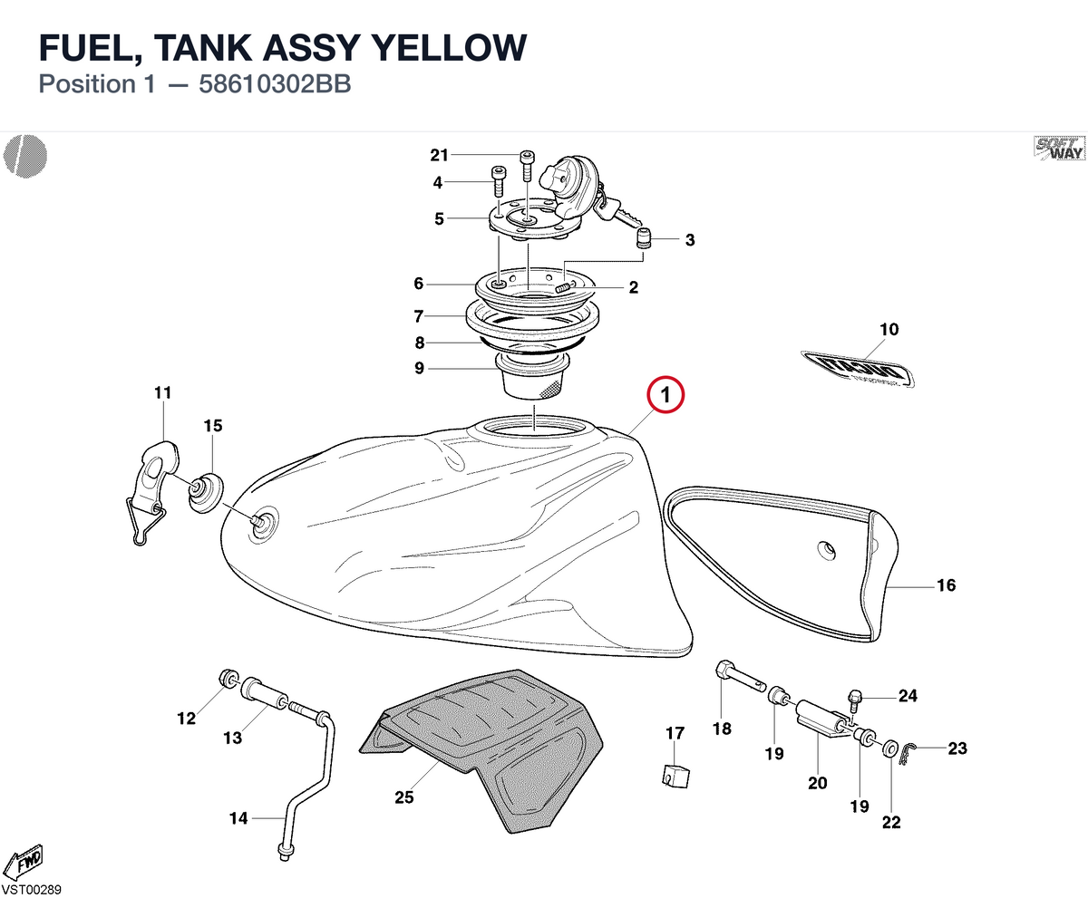 FUEL, TANK ASSY YELLOW