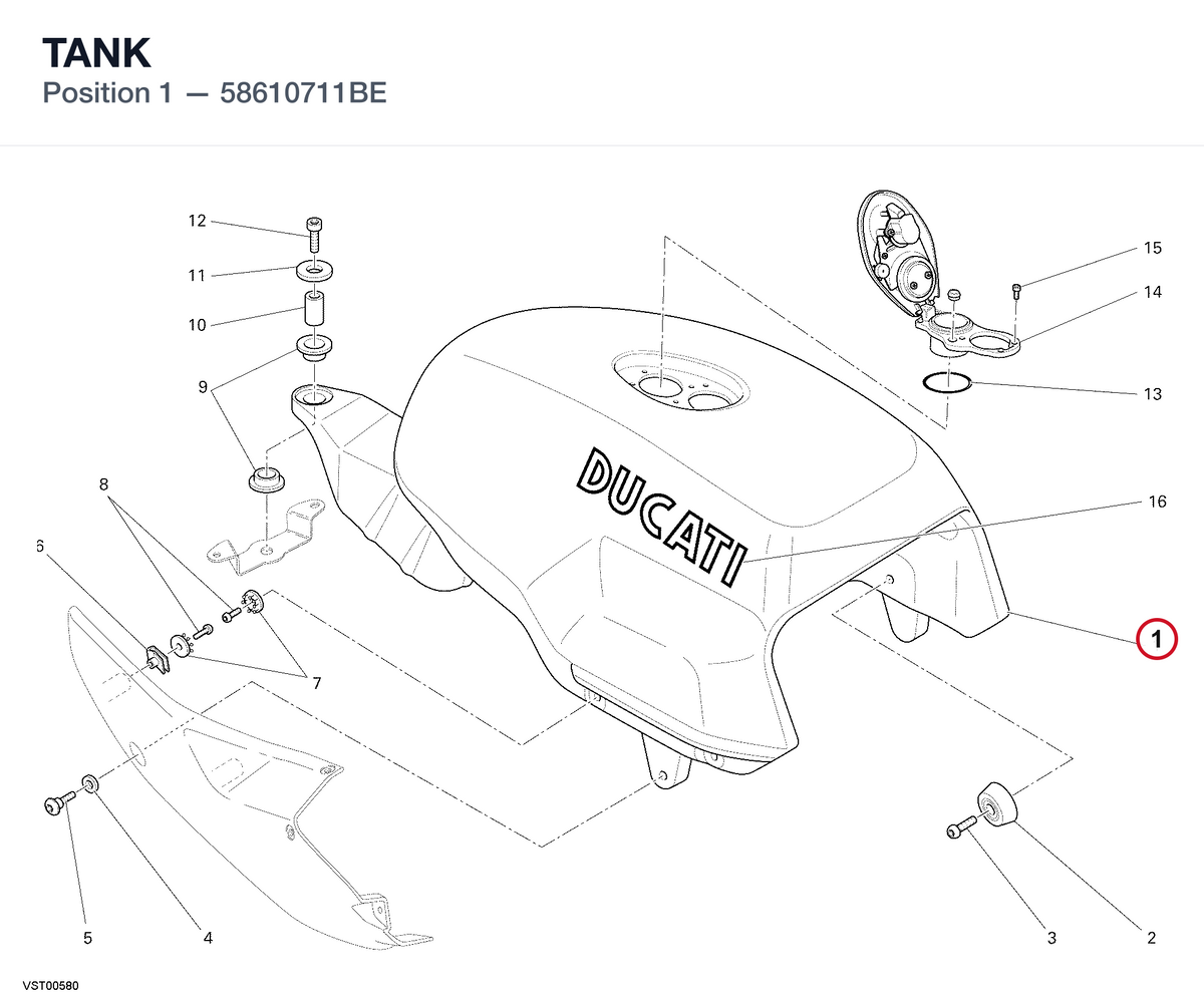 TANK 58610711BE diagram position