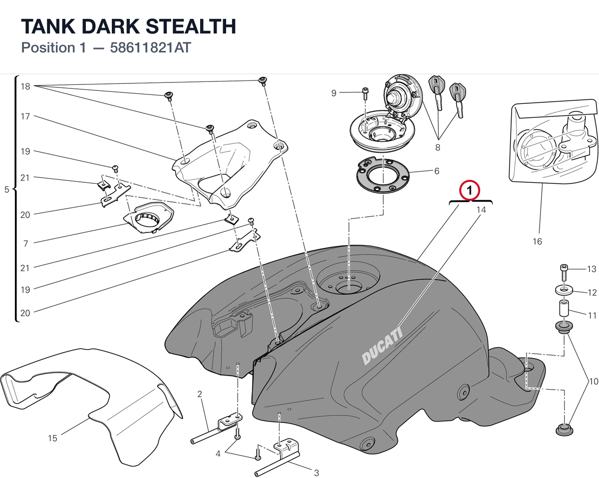 TANK DARK STEALTH 58611821AT diagram position