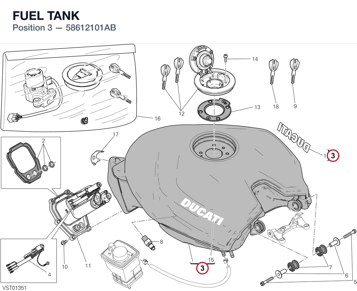 FUEL TANK 58612101AB diagram position