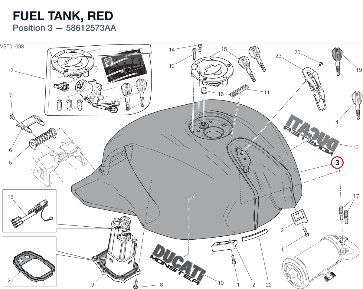 FUEL TANK, RED 58612573AA diagram position