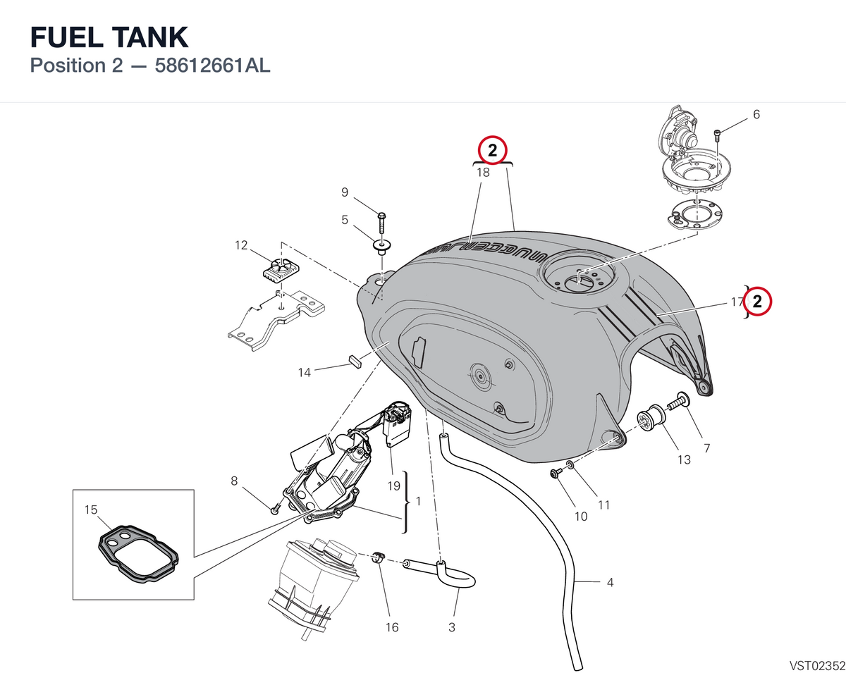 FUEL TANK 58612661AL diagram position