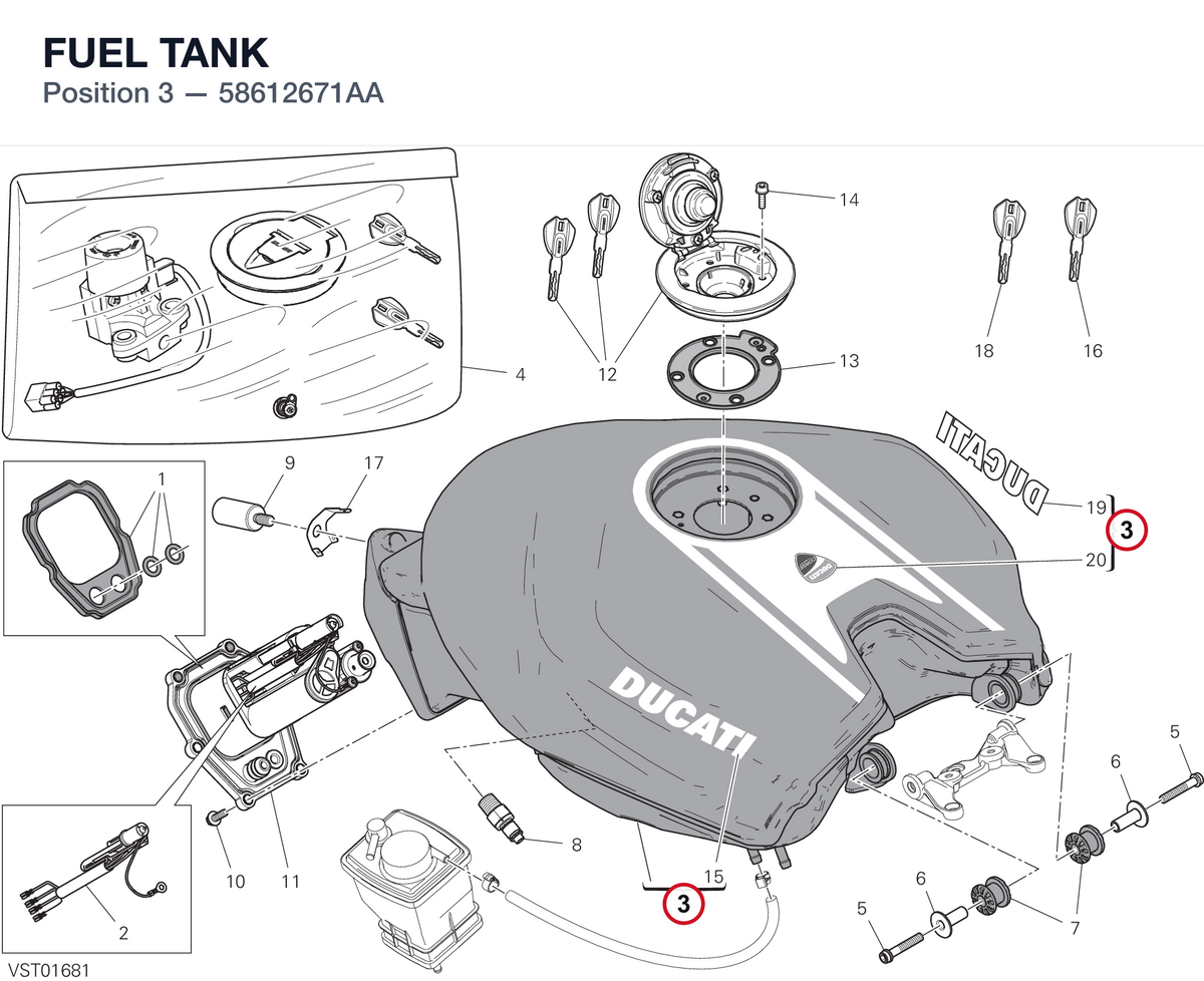 FUEL TANK 58612671AA diagram position