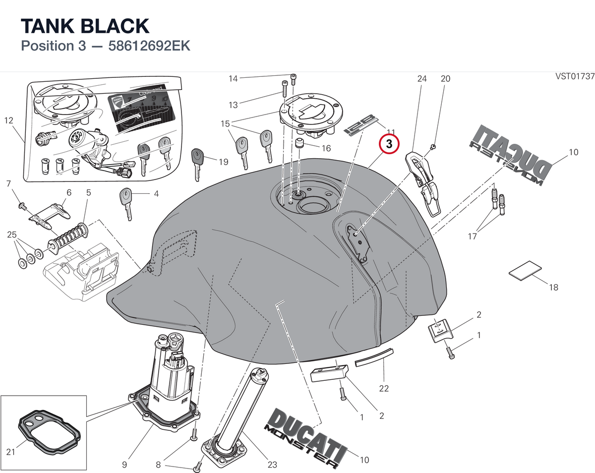 TANK BLACK 58612692EK diagram position