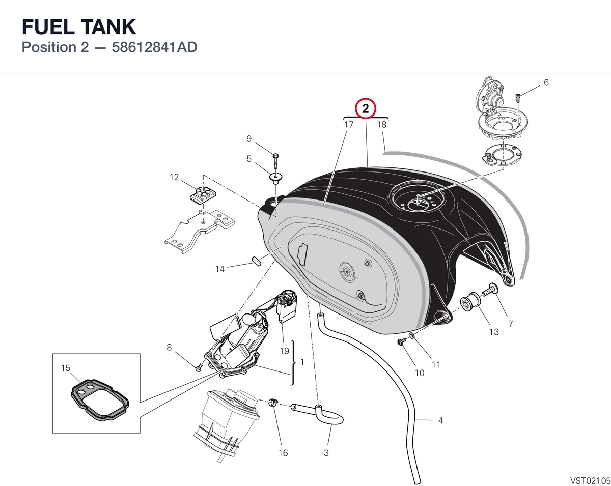 FUEL TANK 58612841AD diagram position