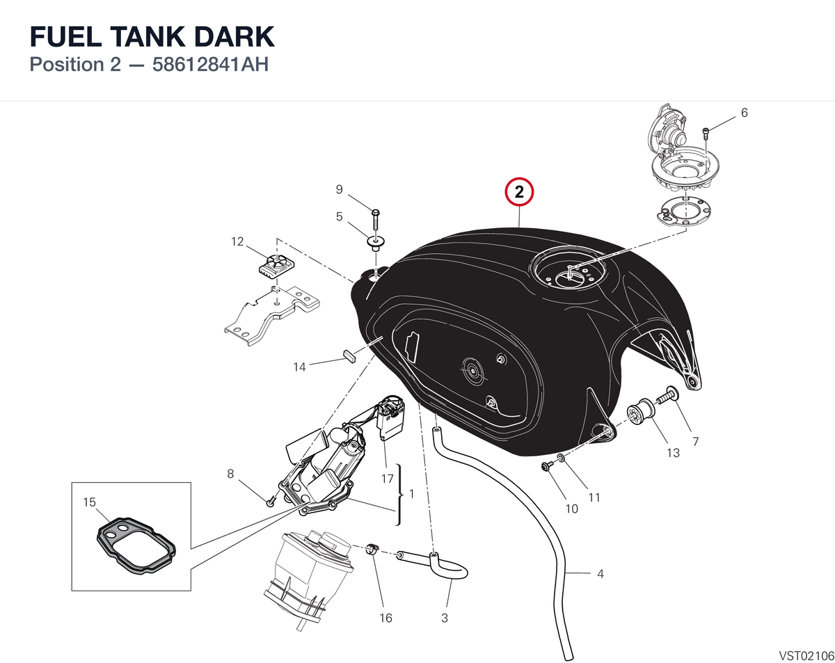FUEL TANK DARK 58612841AH diagram position