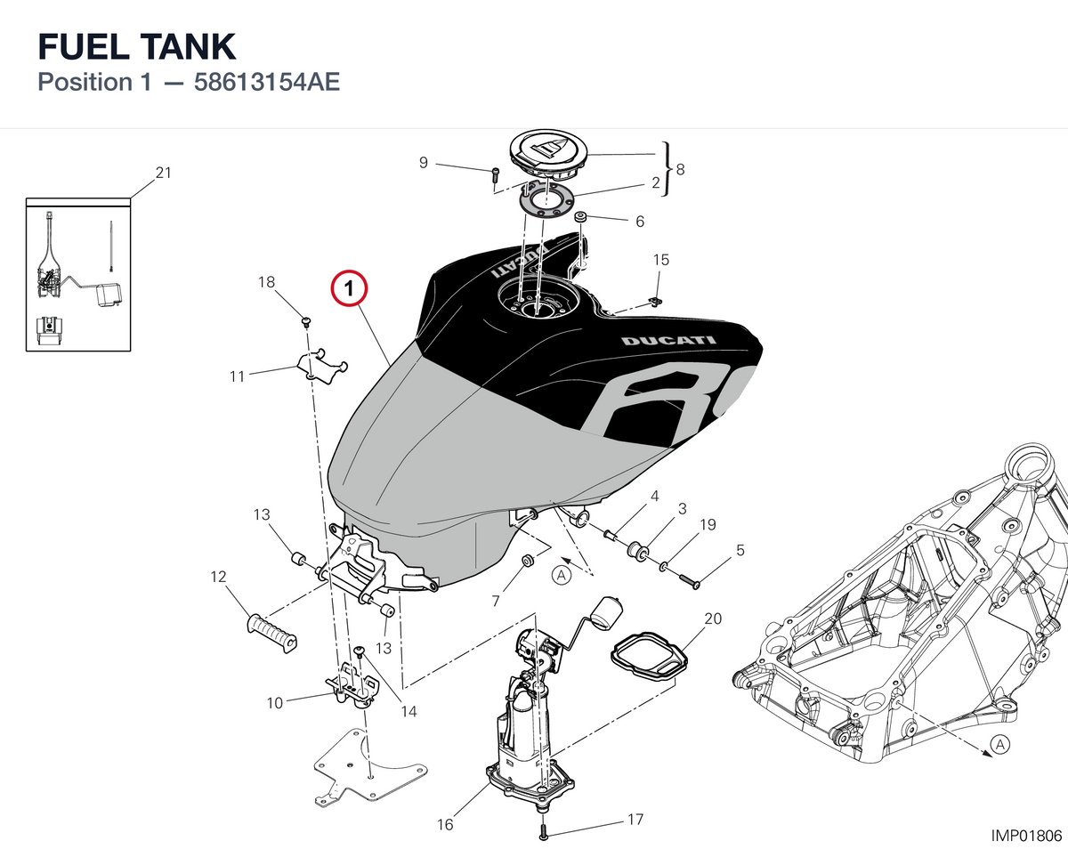 FUEL TANK 58613154AE diagram position