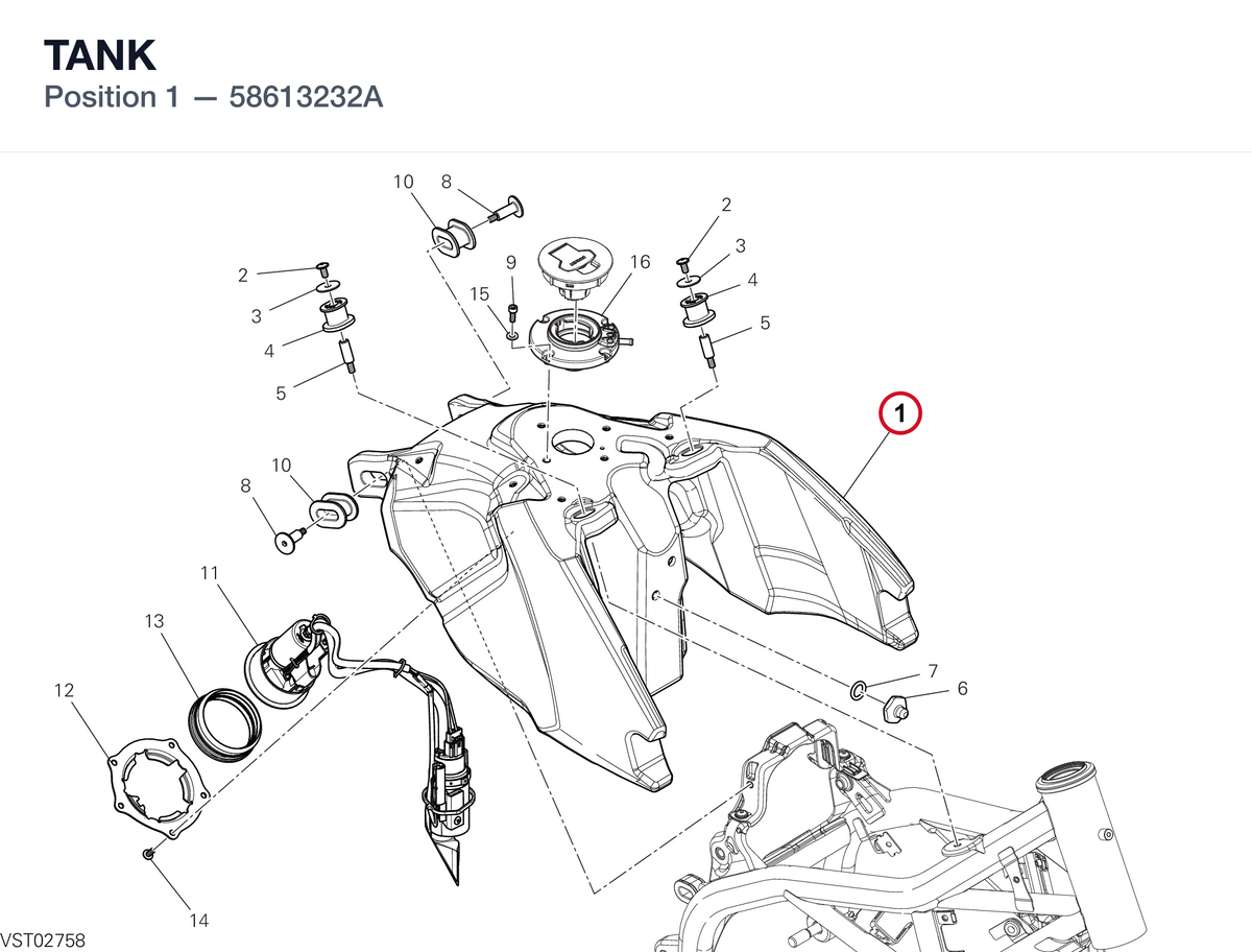 TANK 58613232A diagram position