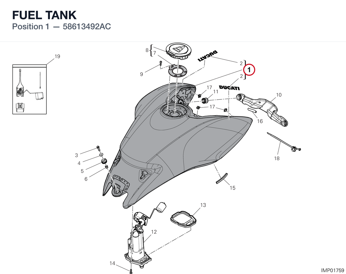 FUEL TANK 58613492AC diagram position