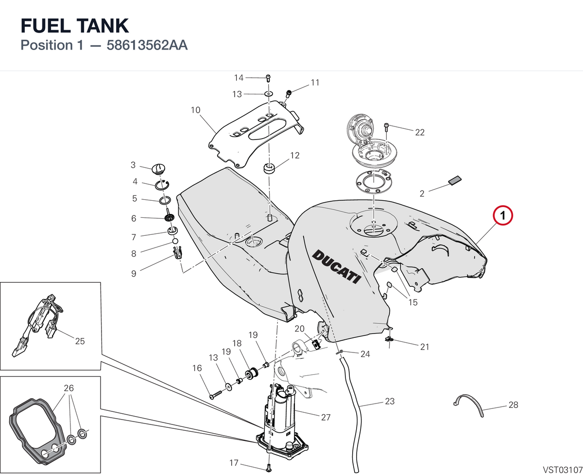 FUEL TANK 58613562AA diagram position