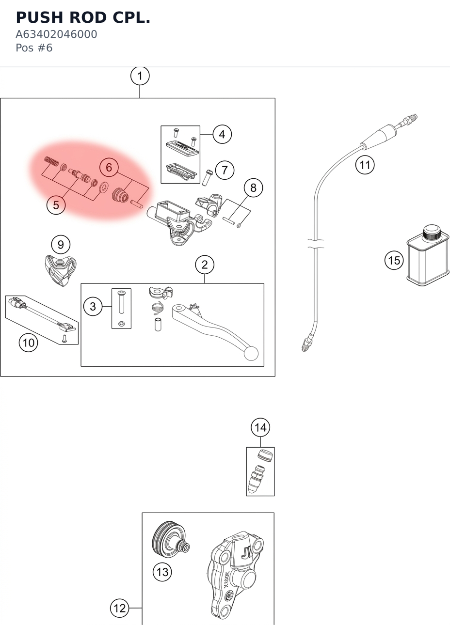 Diagram preview: PUSH ROD CPL. (A63402046000)