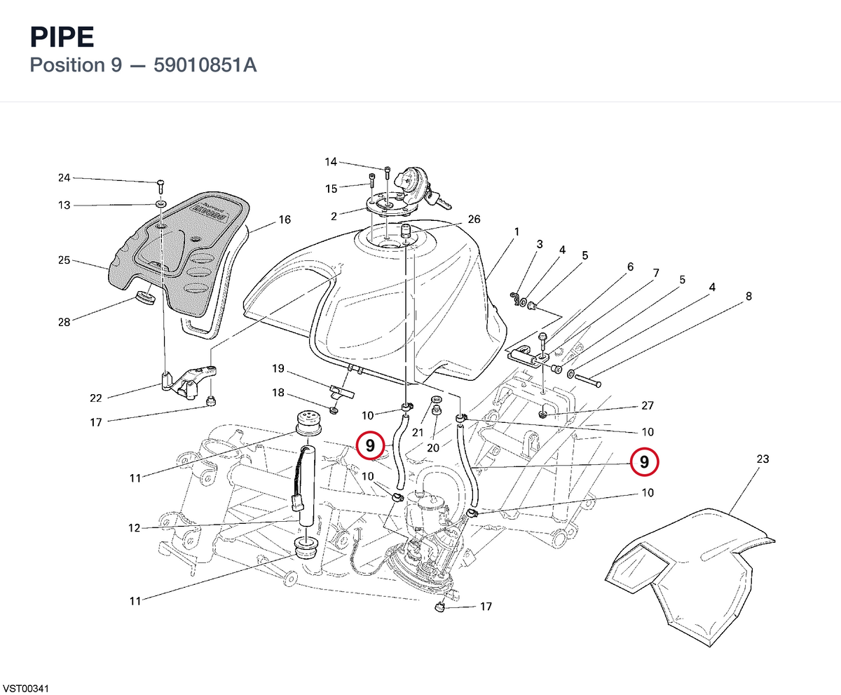 PIPE 59010851A diagram position