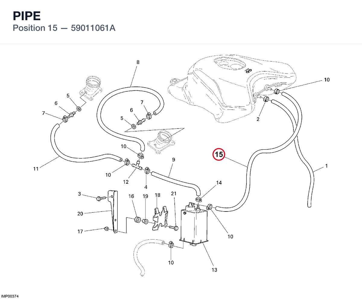PIPE 59011061A diagram position