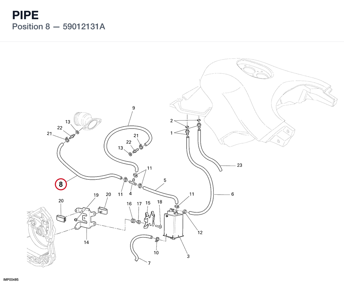 PIPE 59012131A diagram position