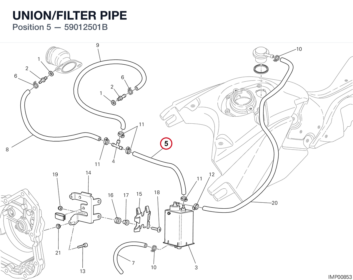UNION/FILTER PIPE 59012501B diagram position